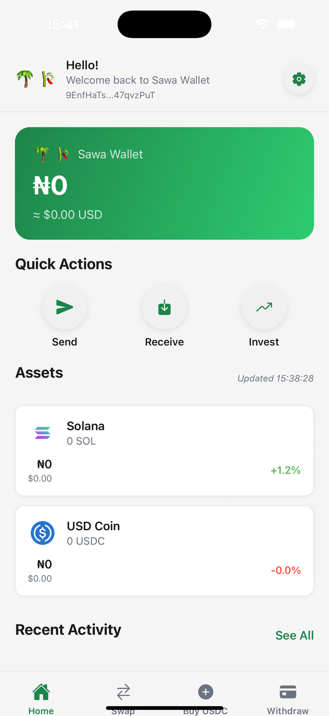 Sawa Wallet Dashboard